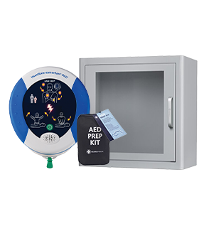 Heartsine 360P Fully Automatic Defibrillator & Indoor Arky Unlocked Alarmed Cabinet Bundle