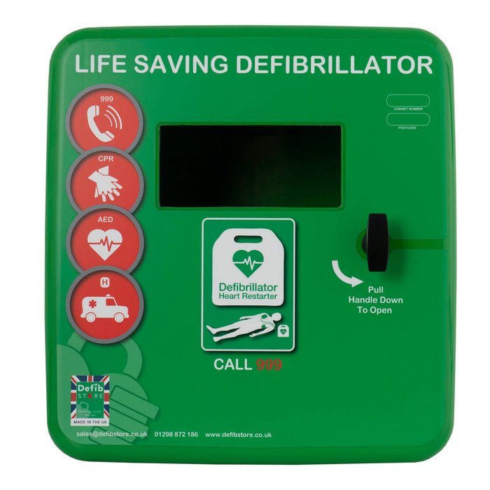 Defib Store 4000 Outdoor Defibrillator Cabinet UnLocked Green