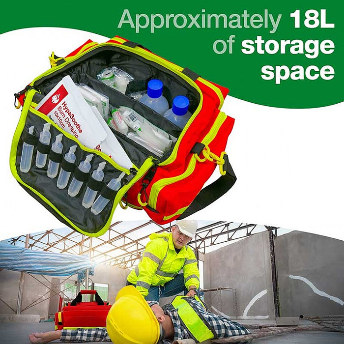 Empty Emergency Bag, Medium, Polyester, Red