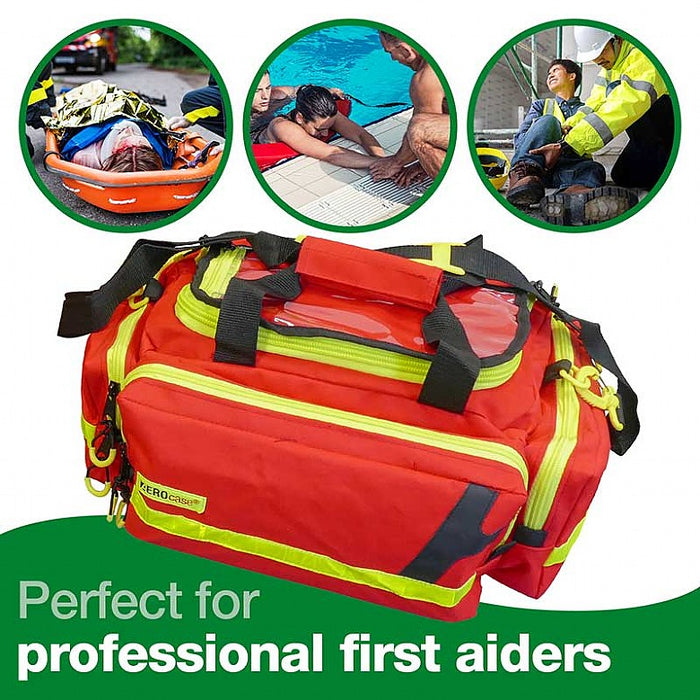 Empty Emergency Bag, Medium, Polyester, Red