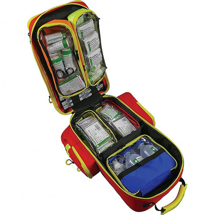 Emergency Backpack, Large, Polyester, Red