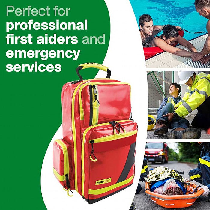 Emergency Backpack, Large, PVC, Red