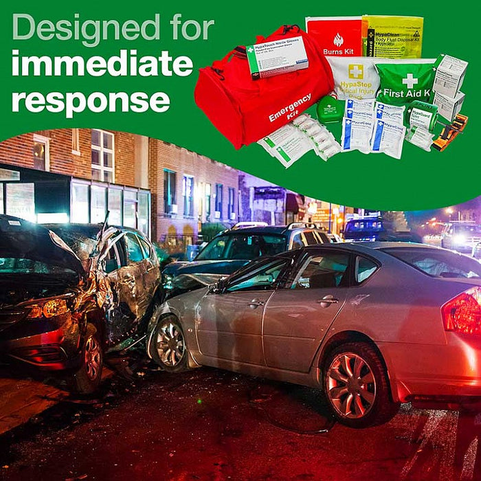 Emergency Trauma Kit in Red Emergency Bag