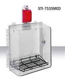 Bleed Kit Enclosure with Wire Rack, Siren & Strobe Alarm