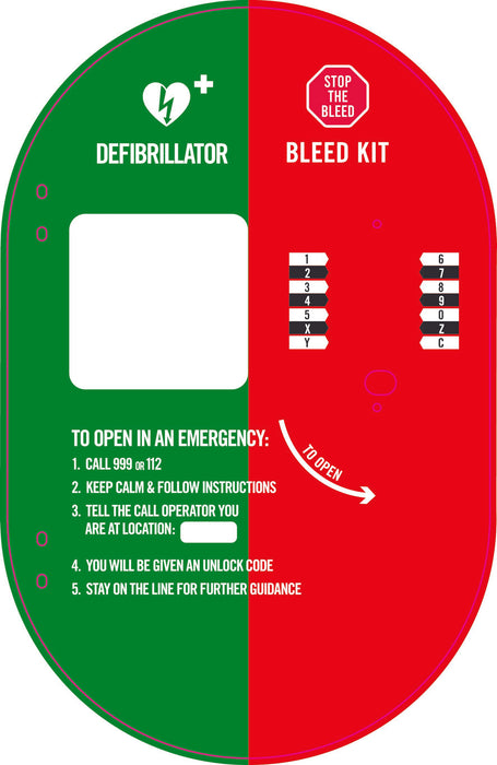 DefibSafe 2 Locked Heated Defibrillator & Bleed Kit Cabinet