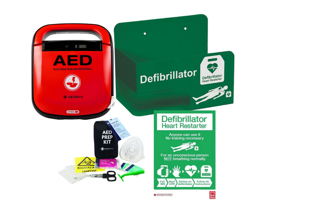 Mediana HeartOn A15 Semi Automatic Defibrillator & Wall Hanger Bundle