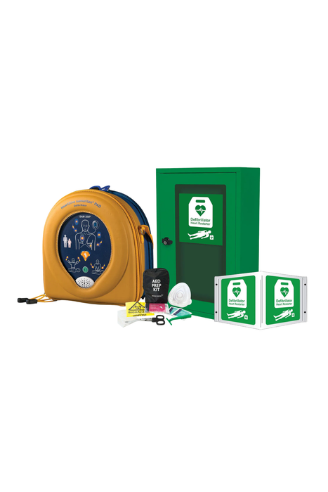 Heartsine 350P AED Semi Automatic Defibrillator Bundle - Heartsine 350P, Indoor Cabinet, Ready Kit & Sign