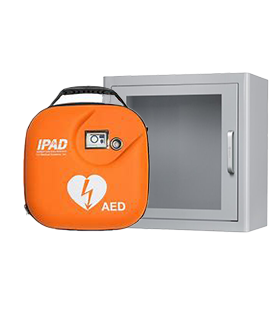 iPAD SP1 Fully Automatic Defibrillator & Alarmed Indoor Cabinet Bundle