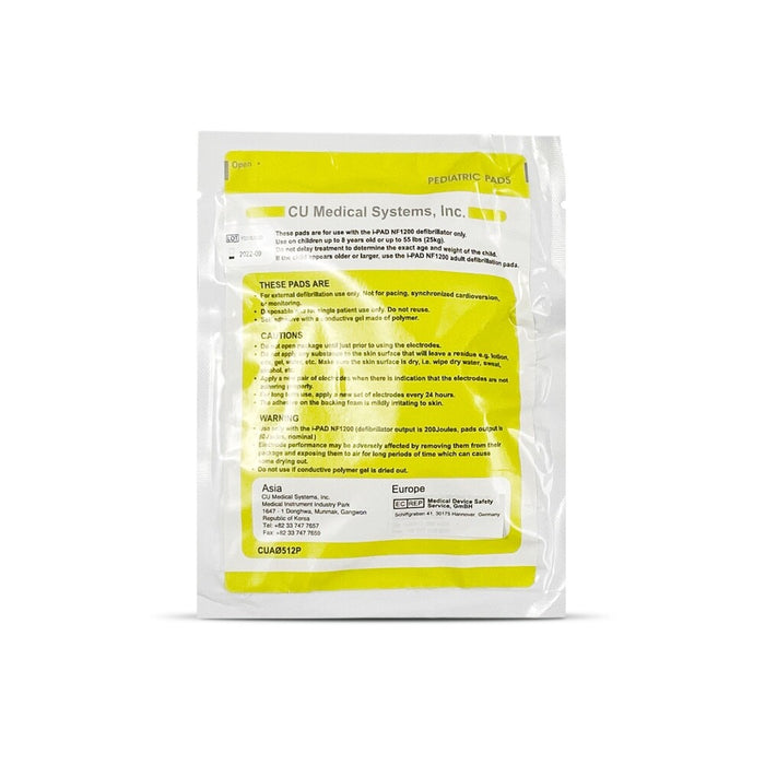 iPAD Saver NF1200 Paediatric AED Pads Child Defibrillator Pads CUA0512P