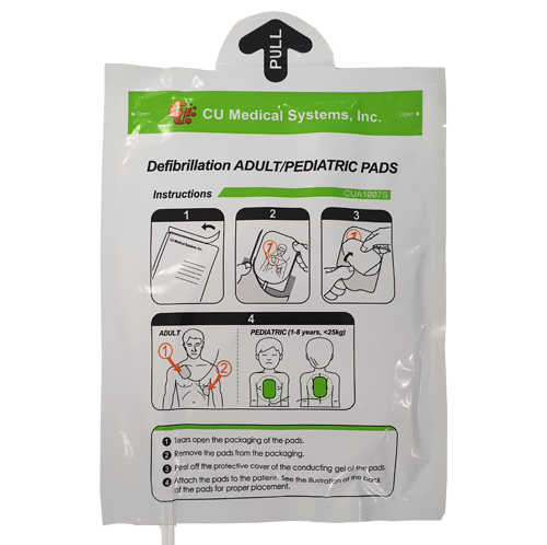Ipad SP1 defibrillation adult/pediatric pads with instructions.