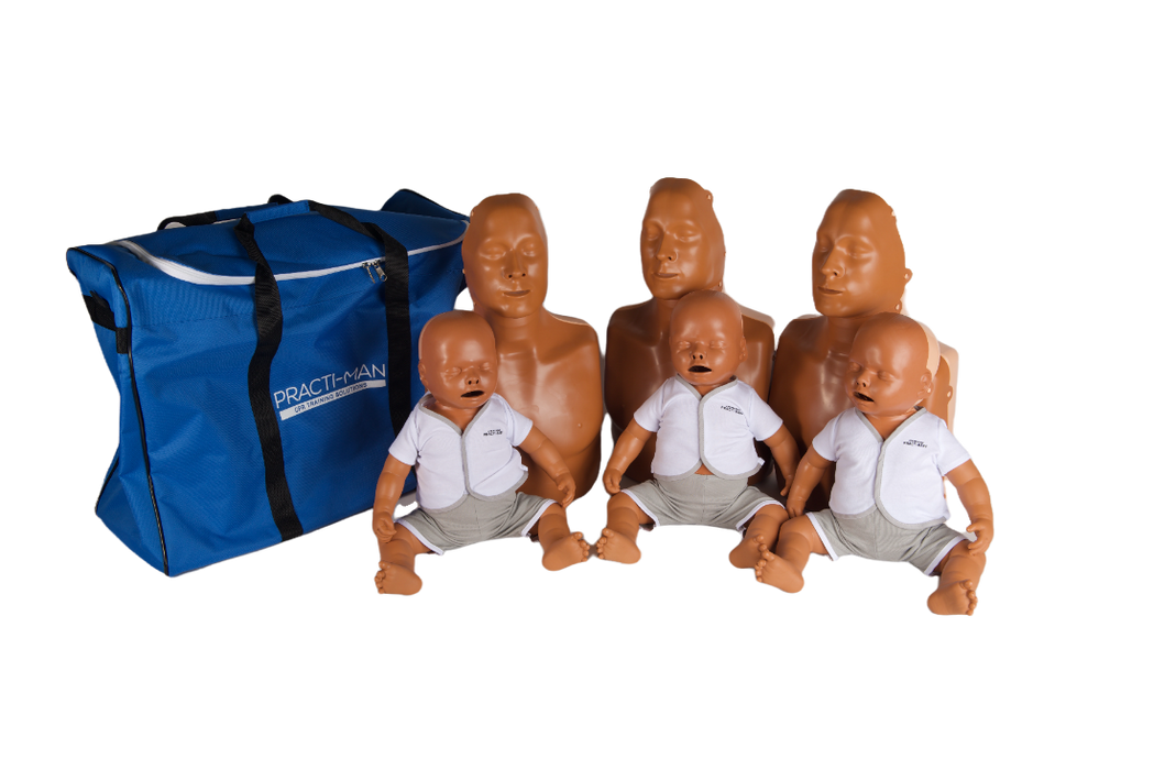 Practi-Man Standard Multicolor Family Pack with Wheeled Bag - Set 3 1-100