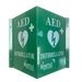 3D Green Defibrillator Wall Sign