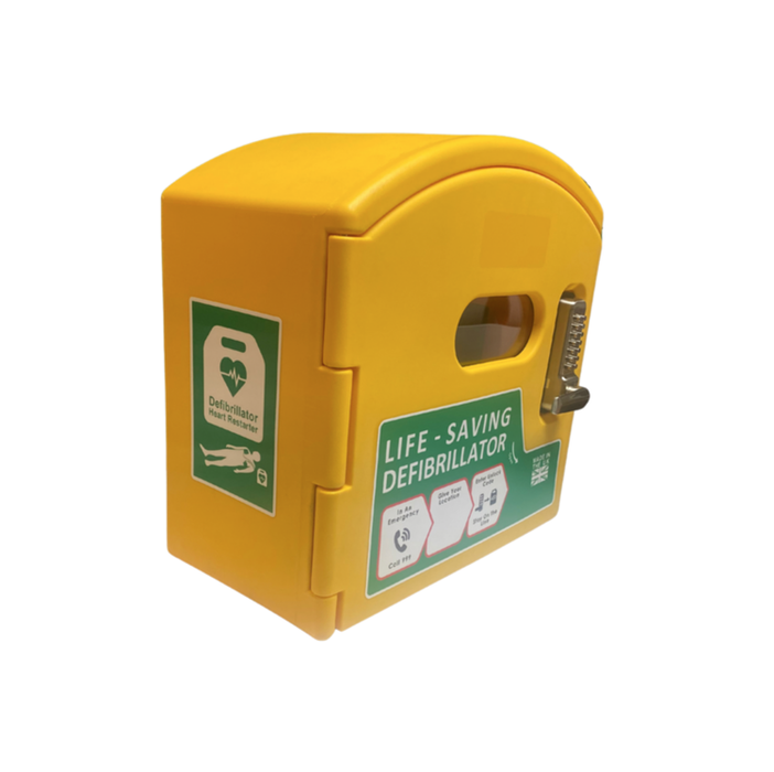 Mindray C1A BeneHeart Defibrillator Semi Automatic & Locked DefibCaddy Outdoor Cabinet Package