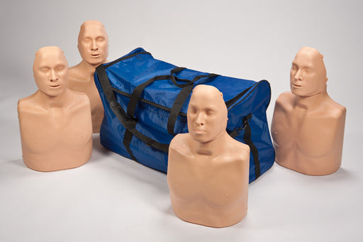 Pack of 4 PractiMan adult/child manikins with single large bag (E-MB-004B) 1-004