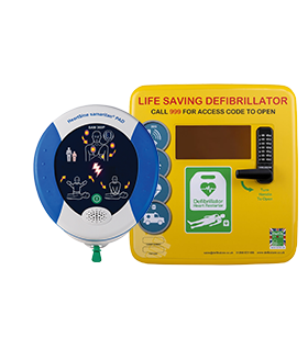 Heartsine 360P AED Fully Automatic Defibrillator with Defibstore 4000 Locked Cabinet