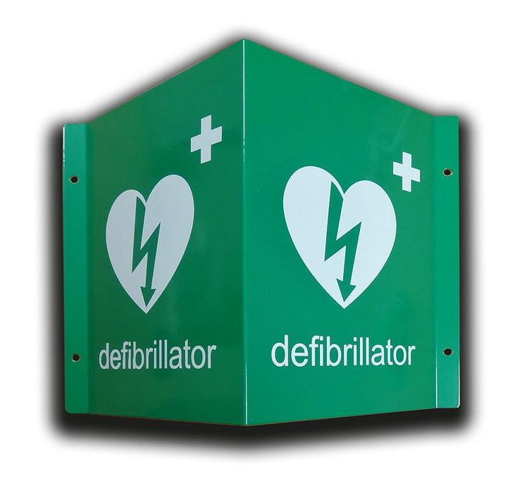 3D Metal Defibrillator AED Wall Sign