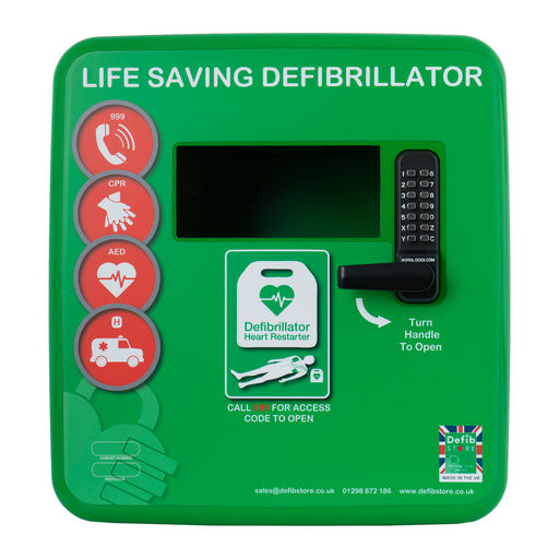 Defib Store 4000 Outdoor Defibrillator Cabinet Locked Green