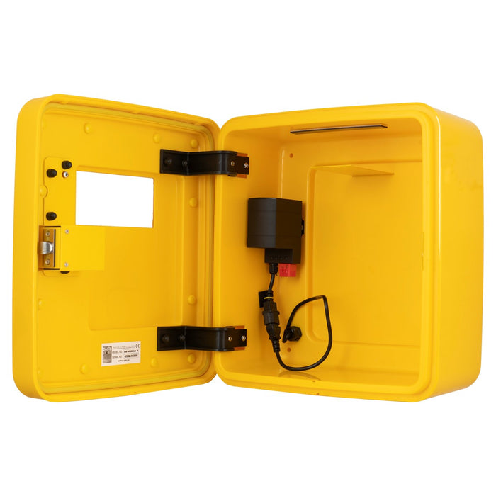 Defib Store 4000 Outdoor Defibrillator Cabinet - Keypad Lock - Heater and LED Light - Yellow