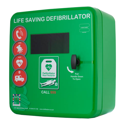 Defib Store 4000 Outdoor Defibrillator Cabinet UnLocked Green