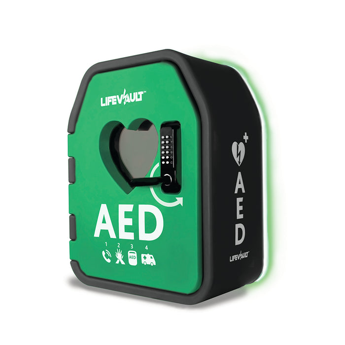 LifeVault Temperature Controlled External AED Cabinet with Lockable Door