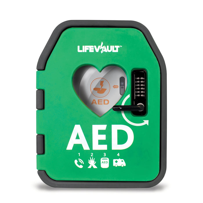 LifeVault Temperature Controlled External AED Cabinet with Lockable Door