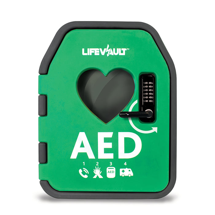 LifeVault Temperature Controlled External AED Cabinet with Lockable Door