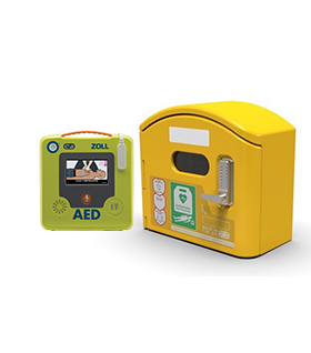 Zoll AED 3 Fully Automatic Bundle Defibcaddy Locked Cabinet