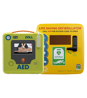 Bundle Zoll AED 3 Fully Automatic with Defibstore 4000 Locked Cabinet