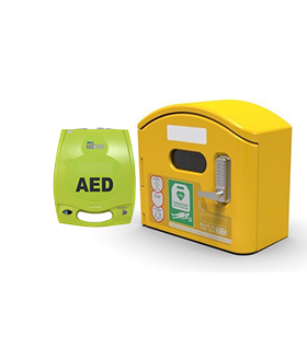 Zoll AED Plus Fully Automatic & Defibcaddy Locked Cabinet