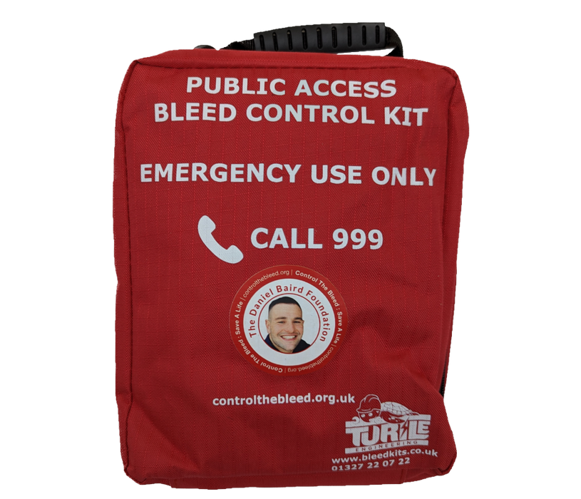 Emergency Bleed Control Locked Cabinet & Daniel Baird Bleed Control Kit Package With Celox Gauz