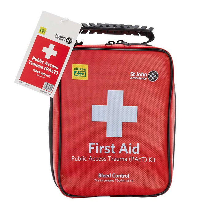St John Ambulance Public Access Trauma PAcT First Aid Kit Bleed Control