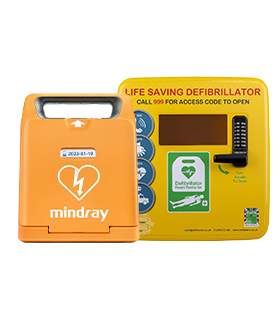 Defibstore 4000 Outdoor Defibrillator Cabinet Locked Yellow