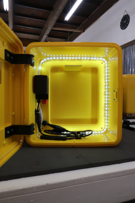 Defib Store 4000PL Defibrillator Cabinet Permanent Light UnLocked Yellow
