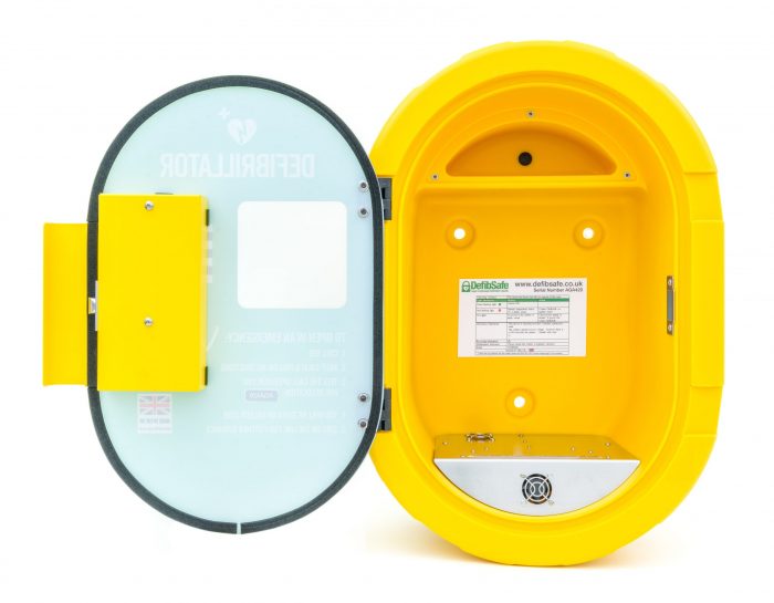 DefibSafe 2 Locked External AED Defibrillator Cabinet With Defib4Life Logo
