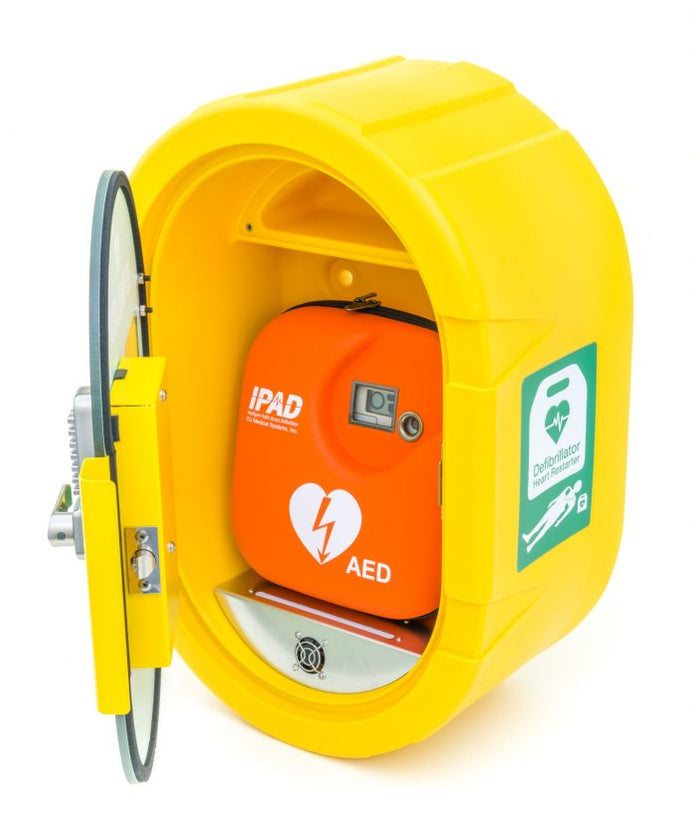 Life Defib DefibSafe 2 Locked Heated Defibrillator & Bleed Split Cabinet ...