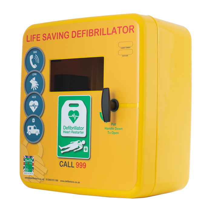 Defib Store 4000PL Defibrillator Cabinet Permanent Light UnLocked Yellow