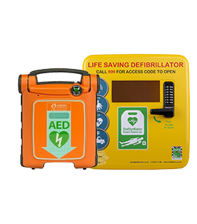 Bundle Powerheart G5 Fully Automatic with Defib Store 4000 Locked Cabi ...