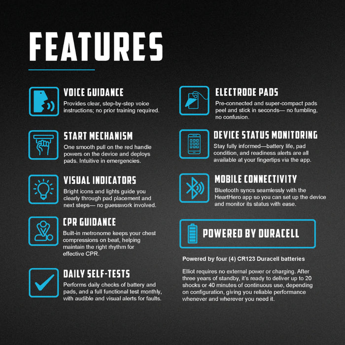 HeartHero Elliot Fully Automatic Defibrillator