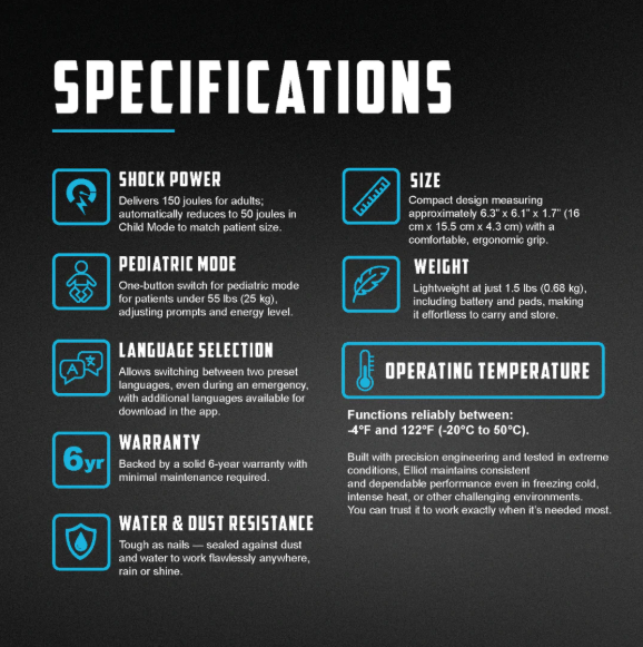 HeartHero Elliot Fully Automatic Defibrillator
