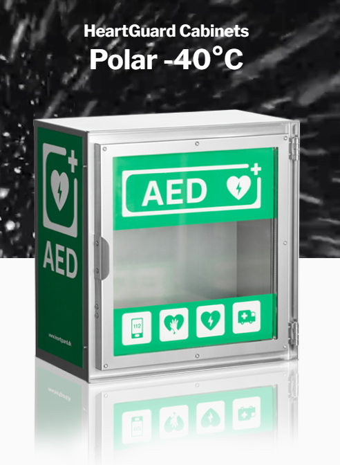 HeartGuard Polar -40°C Heated Outdoor Defibrillator Cabinet