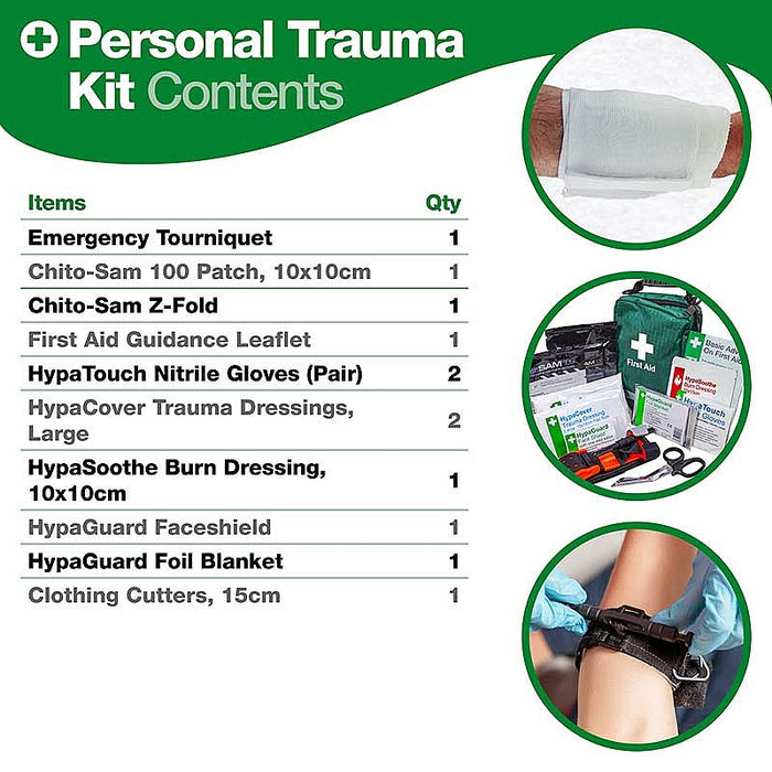 Personal Trauma Kit with Chito-SAM 100 Z-Fold Dressing