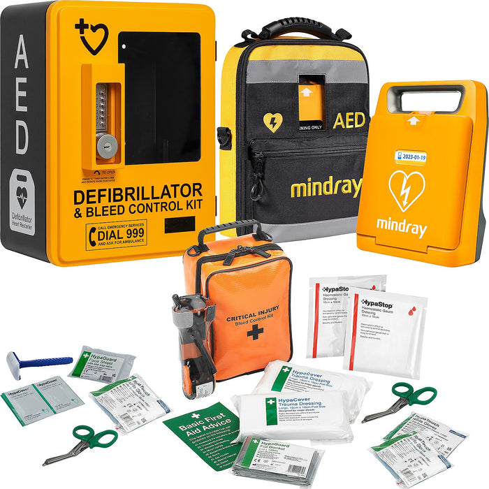 Mindray C1A AED Bundle with Hypaguard Outdoor Cabinet.
