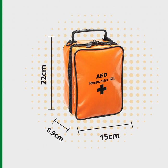 AED Defibrillator Responder Kit in Portable Zip Bag Rescue Ready Kit