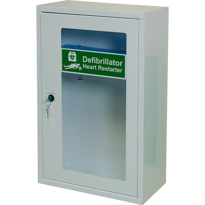 Indoor Defibrillator AED Wall Cabinet Key Lock  Fits Most Popular AED Brands