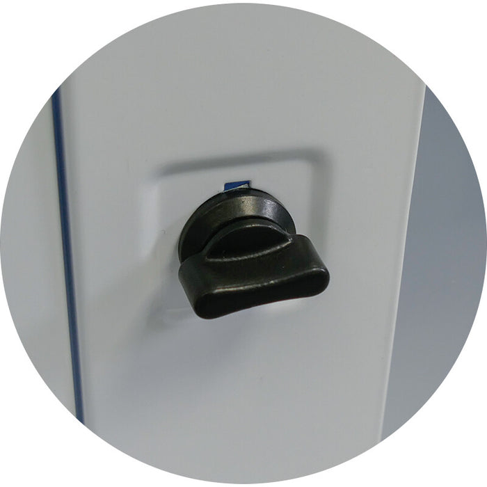 Indoor Defibrillator AED Wall Cabinet Thumb Lock Fits Most Popular AED Brands - (slight damage)