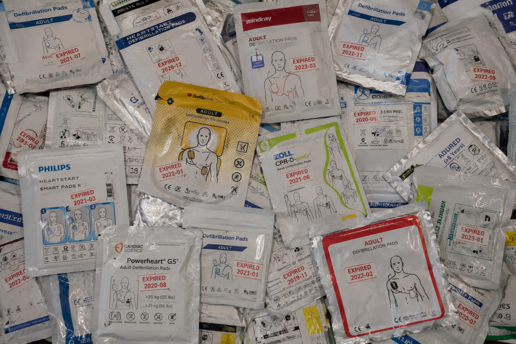 Multiple Brand Out Of Date Defibrillator Pads