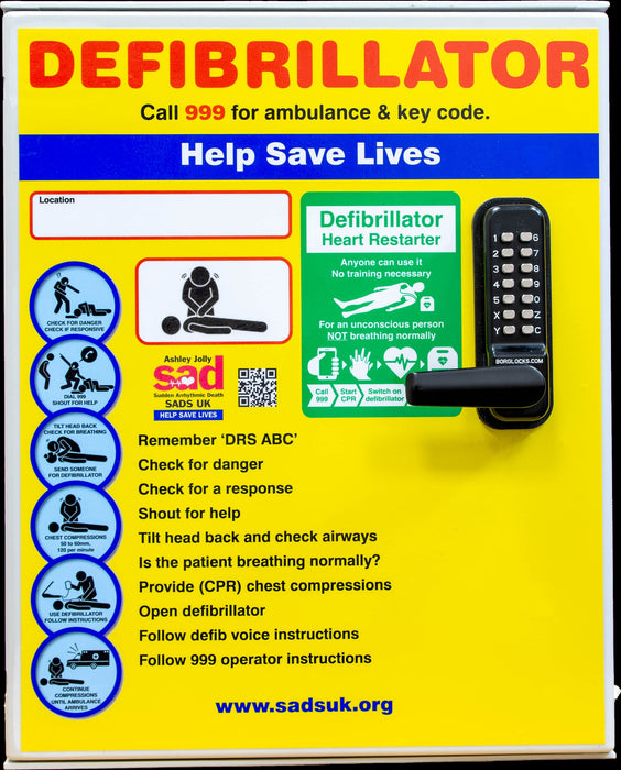 SADS External Heated Locked Defibrillator Cabinet