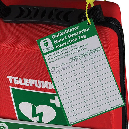 Defibrillator AED Inspection Tag