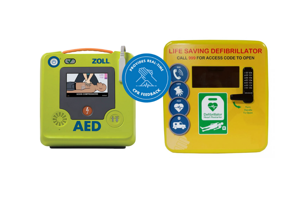 Bundle Zoll AED 3 Fully Automatic with Defib Store 4000 Locked Cabinet