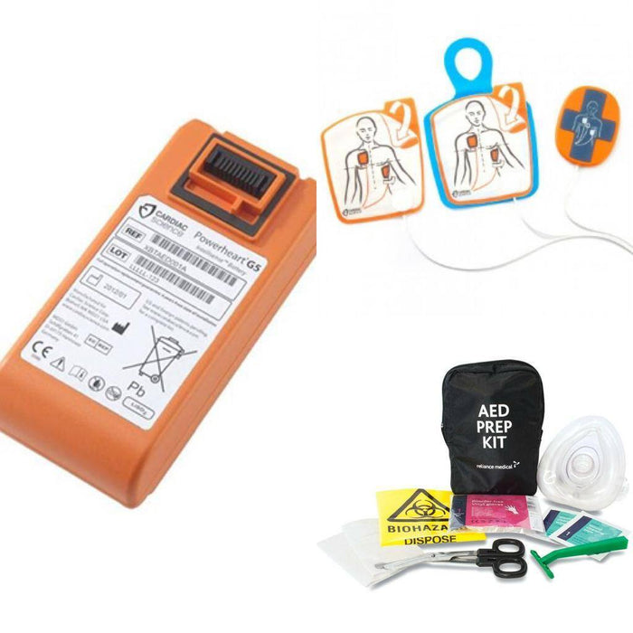 Cardiac Science CPR Feedback G5 Pads & Battery Bundle, Rescue Ready Kit